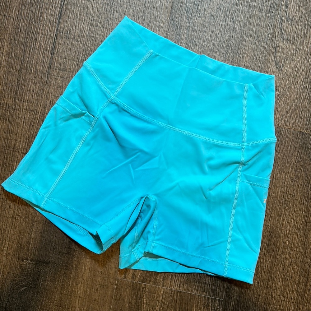 Blue Spandex Shorts w/ pockets! 1st Phorm